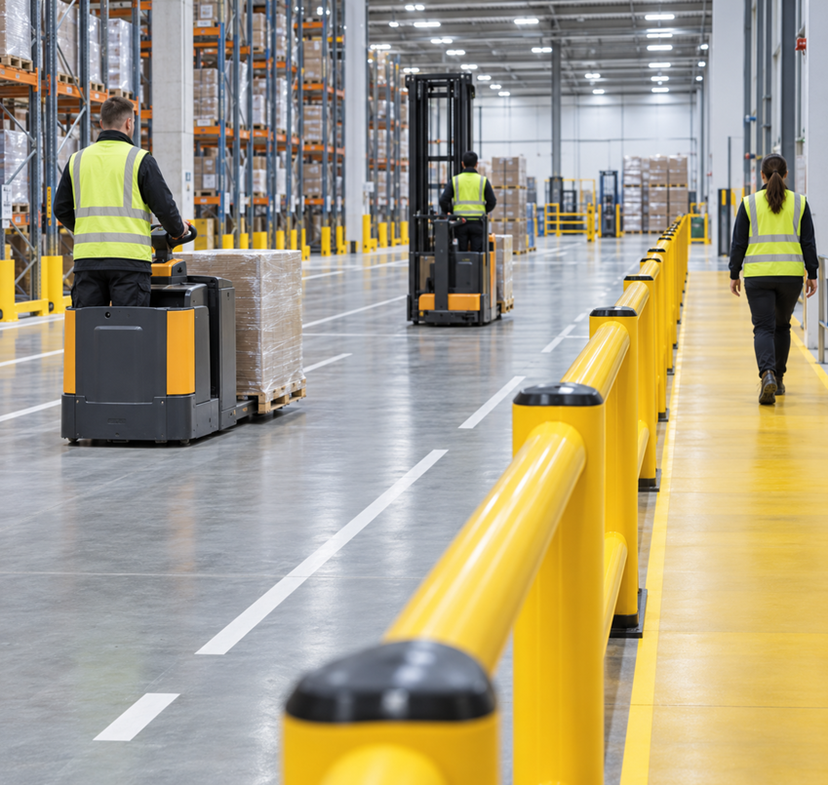How to Safely Separate Pedestrian and Vehicle Traffic in Warehouses